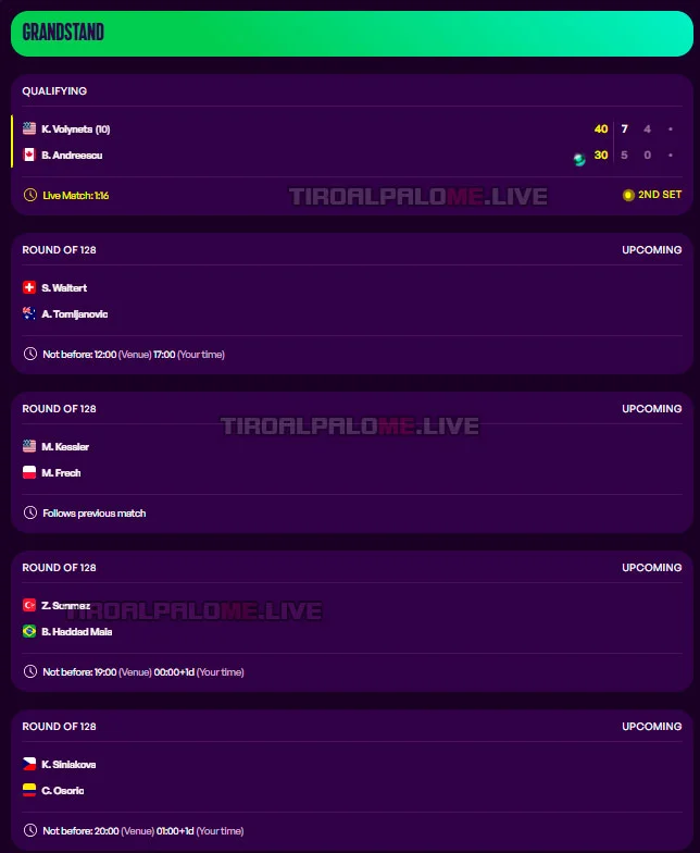 wta miami partidos martes17 marzo 2026 tiroalpalo