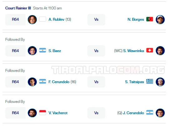atp montecarlos partidos lunes6 abril 2026 tiroalpalo