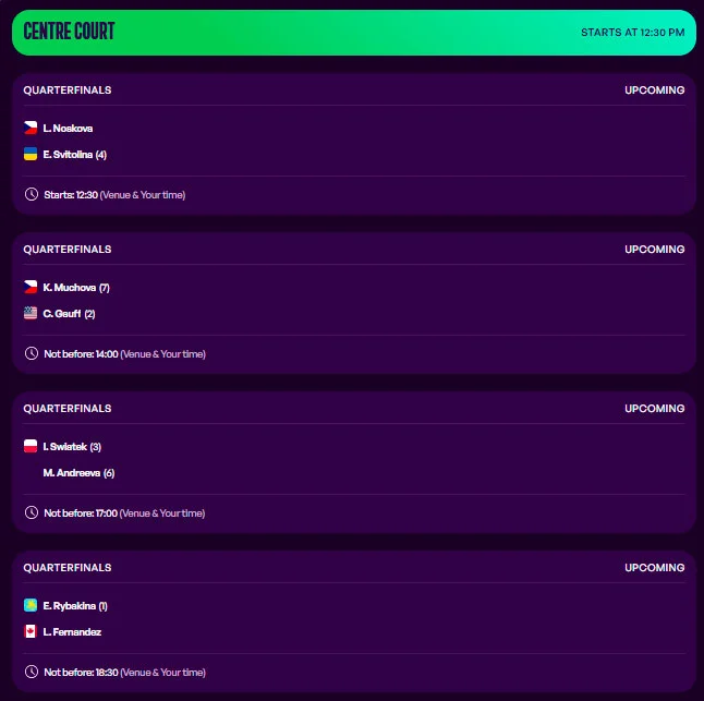 wta stuttgart partidos viernes17 abril 2026