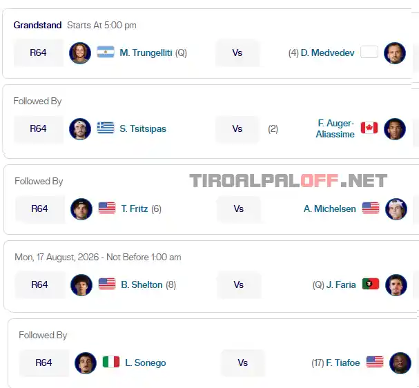 atp cincinnati domingo16 agosto 2026 tiroalpalo